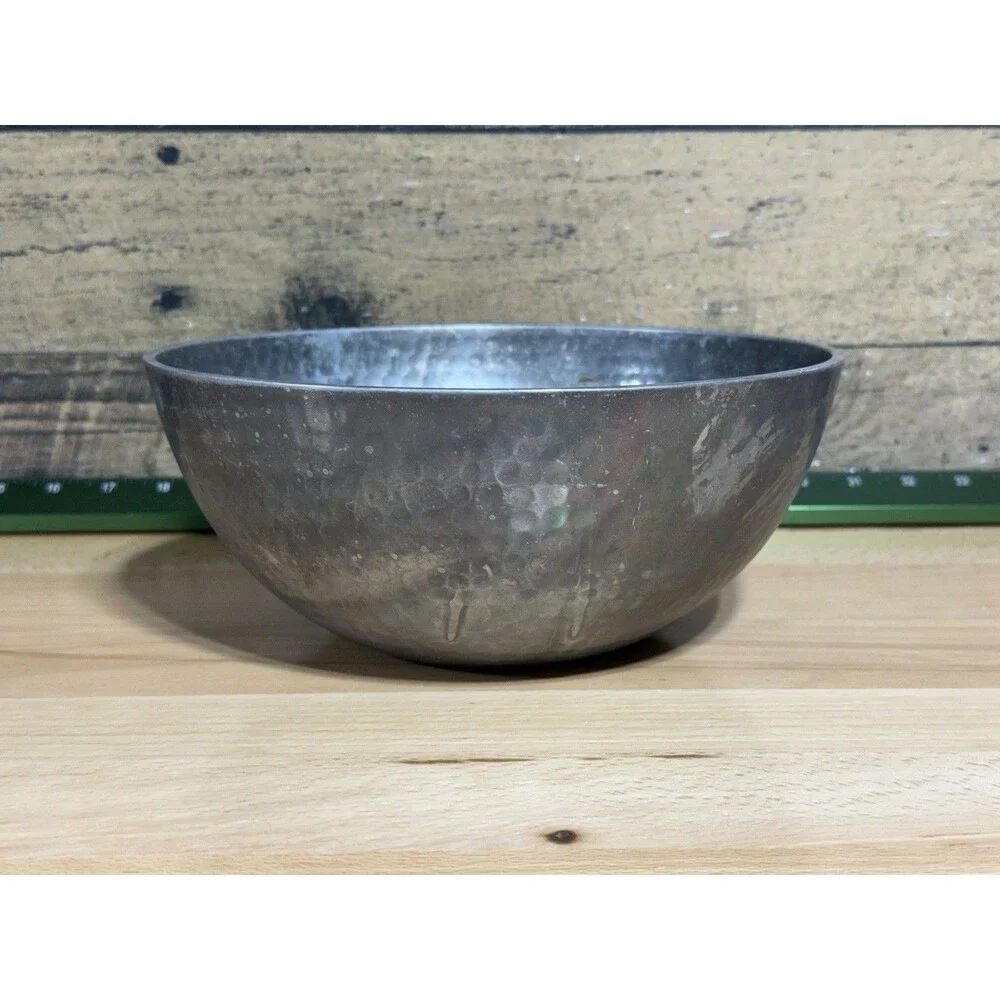 🔥 VTG Towle Silversmiths Candy Nut Dish Bowl Hammered 9”Bowl / Singing